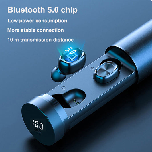 Audífonos Bluetooth 5.0 Inalámbricos 8D HiFi con Micrófono – Earbuds Deportivos y Gamer
