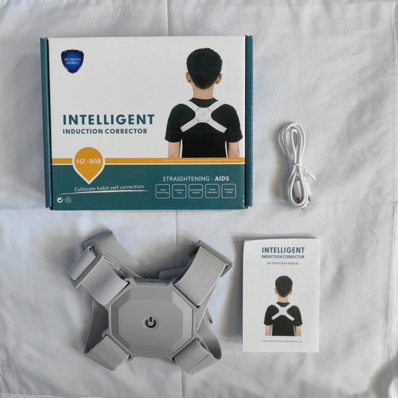 Corrector de postura inteligente, ajustable para Adultos o Niños. Permite la corrección de la espalda gracias a sus cinturones de ajustables en tiempo real Entrenamiento de evaluación de la postura corporal.