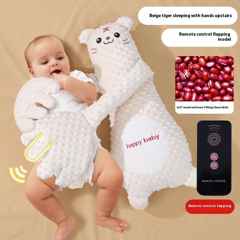 Almohada Antigases para Bebé | Mano de Peluche con Control Remoto para Calmar y Acompañar el Sueño Infantil
