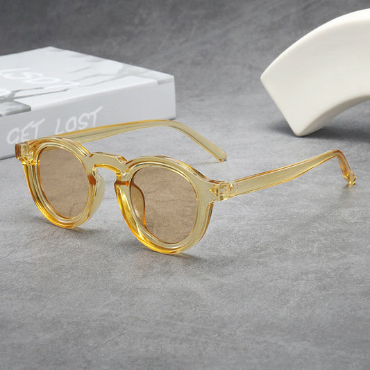 Vintage Round Frame Sunglasses For Women