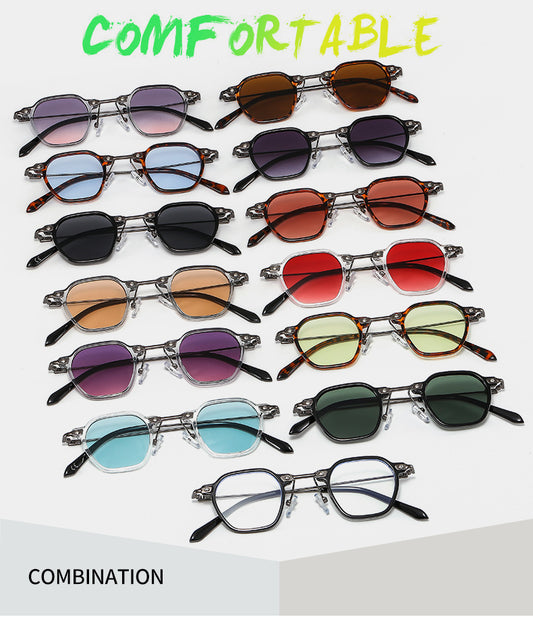 Marco pequeño, gafas de sol Steampunk redondas