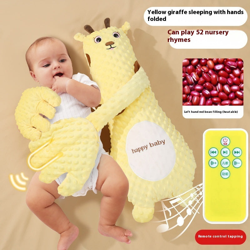 Almohada Antigases para Bebé | Mano de Peluche con Control Remoto para Calmar y Acompañar el Sueño Infantil