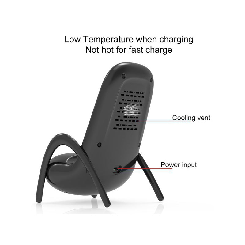 Cargador inalámbrico rápido Kawaii,para celular en escritorio, lindo soporte amplificado con soporte de seguridad múltiple.