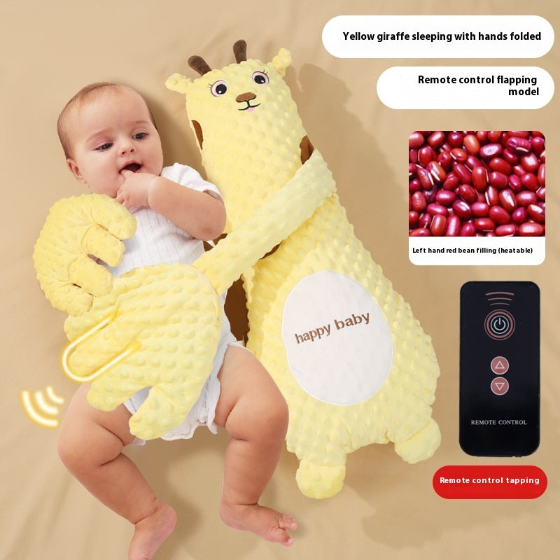 Almohada Antigases para Bebé | Mano de Peluche con Control Remoto para Calmar y Acompañar el Sueño Infantil