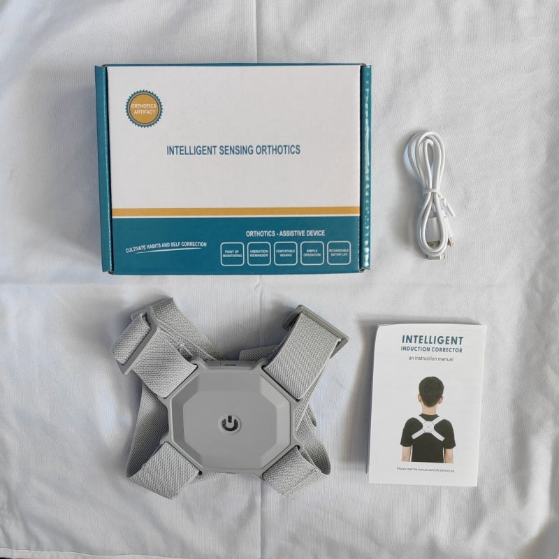 Corrector de postura inteligente, ajustable para Adultos o Niños. Permite la corrección de la espalda gracias a sus cinturones de ajustables en tiempo real Entrenamiento de evaluación de la postura corporal.