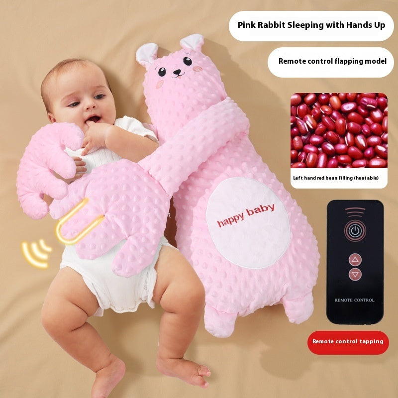 Almohada Antigases para Bebé | Mano de Peluche con Control Remoto para Calmar y Acompañar el Sueño Infantil