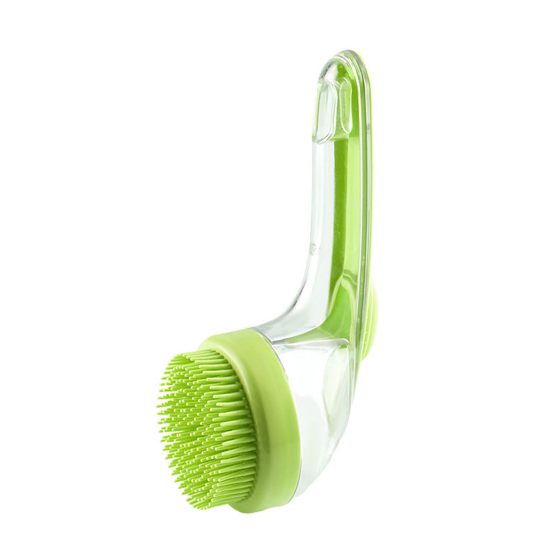 Cepillo para perros, gatos o mascotas,cepillo de limpieza de baño para mascotas..cepillo de baño de mascotas de mango largo. Aseo versátil con recipiente de champú de jabón para facilitar el rellenado.