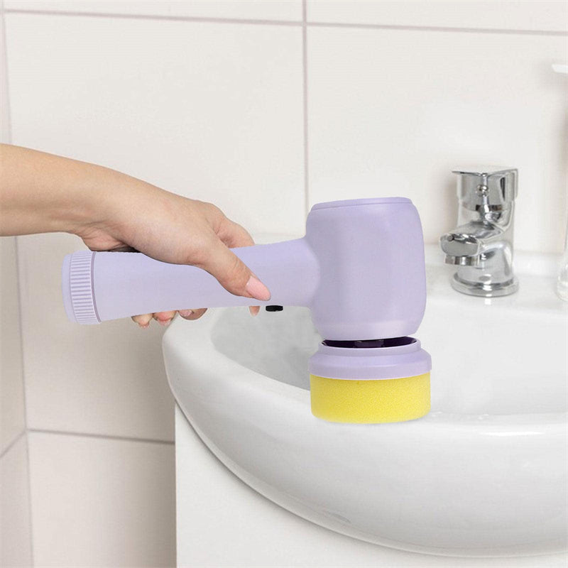 Cepillo de limpieza eléctrica 4 en 1. Alta calidad de giro del depurador de limpieza, diversas escobillas para usar en cada artefacto.