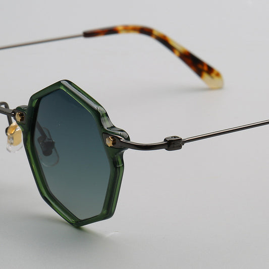 Gafas retro, encuadre poligonales