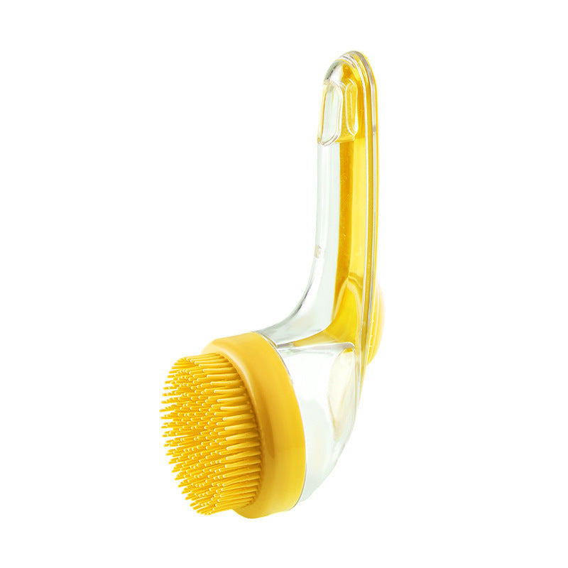 Cepillo para perros, gatos o mascotas,cepillo de limpieza de baño para mascotas..cepillo de baño de mascotas de mango largo. Aseo versátil con recipiente de champú de jabón para facilitar el rellenado.