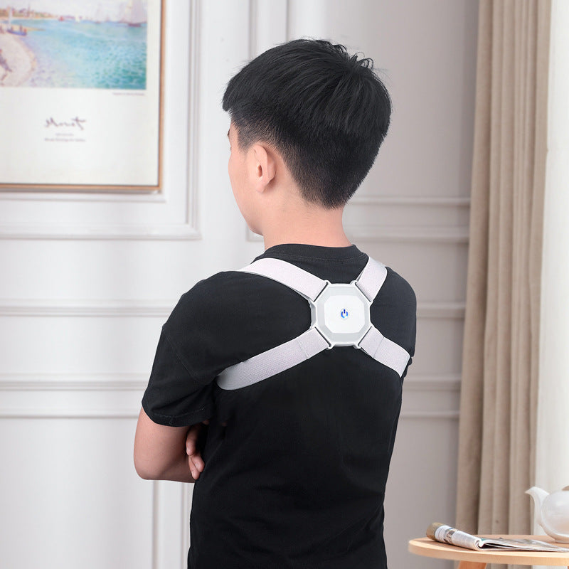 Corrector de postura inteligente, ajustable para Adultos o Niños. Permite la corrección de la espalda gracias a sus cinturones de ajustables en tiempo real Entrenamiento de evaluación de la postura corporal.