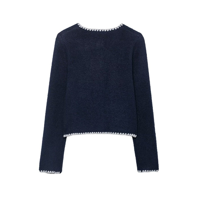 Chaqueta Tejida Bordada para Mujer