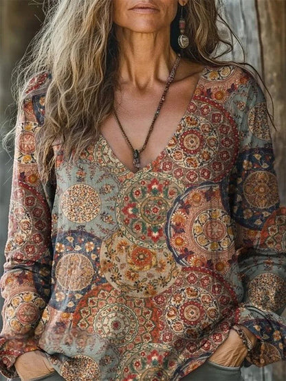 Polera de Mujer con Estampado Digital – Tipo Pullover