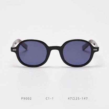 Gafas de sol polarizadas retro coreanas con marco ovalado