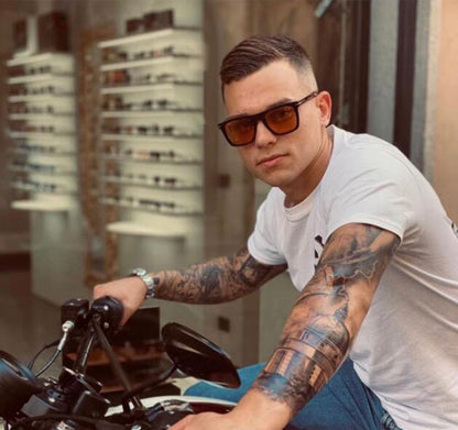 Marco pequeño,  gafas de sol cuadradas vintage Metal de moda