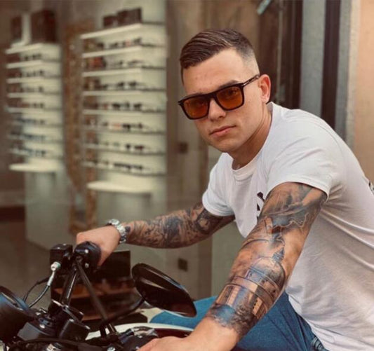 Marco pequeño,  gafas de sol cuadradas vintage Metal de moda