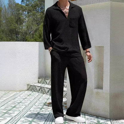 Traje de viaje de los nuevos pantalones de camisa casual para hombres