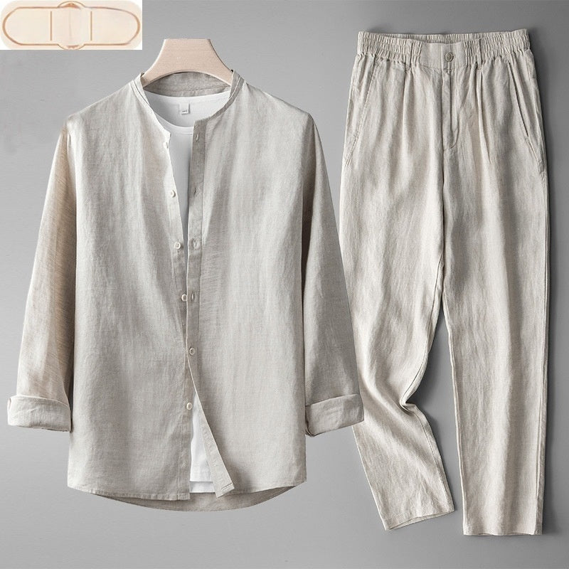 Traje de manga larga retro para hombre con traje de tanga larga