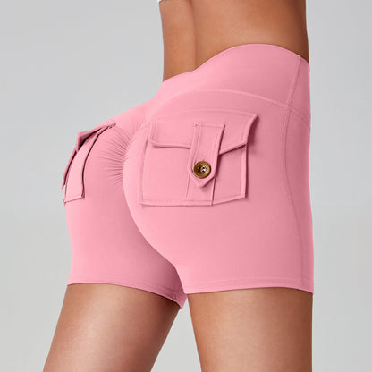 Sports Fitness Workwear Pocket Training Peach Quick-dry Butt-lifting Yoga Pants