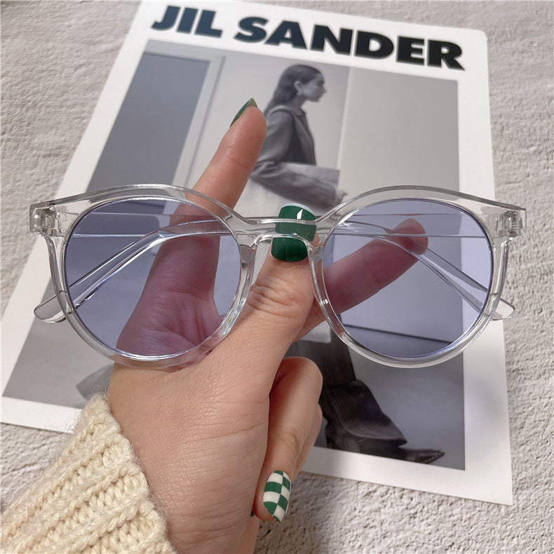 Gafas de sol de color caramelo de moda de buen aspecto marco redondo