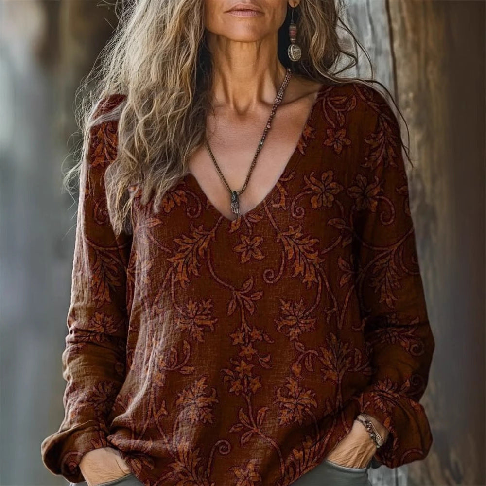 Polera de Mujer con Estampado Digital – Tipo Pullover