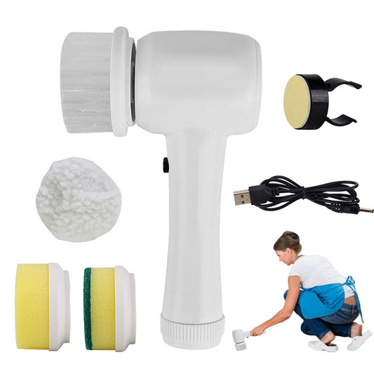 Cepillo de limpieza eléctrica 4 en 1. Alta calidad de giro del depurador de limpieza, diversas escobillas para usar en cada artefacto.