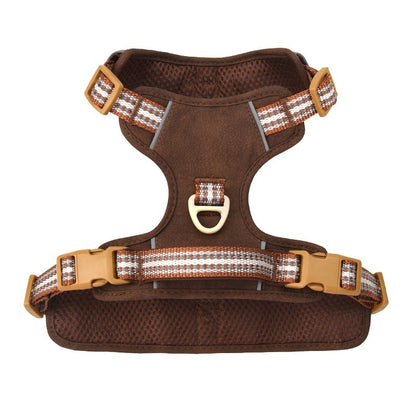 Harness de Cuero estilo Retro para Perro " Explosion -proof" reflectante