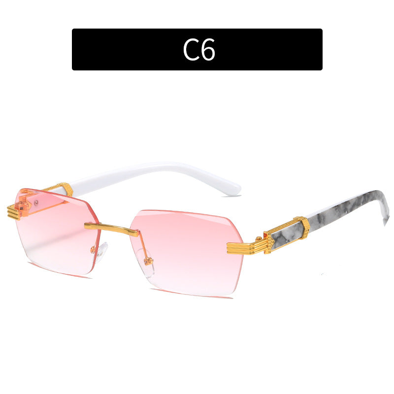 Recorte de lentes de sol sin montura de océano para mujer