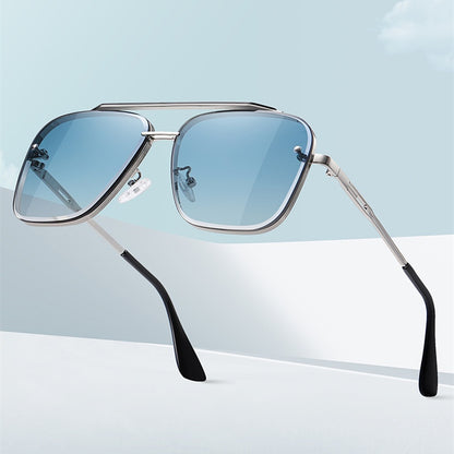 Coloridas gafas de sol de gradiente polarizadas de doble color