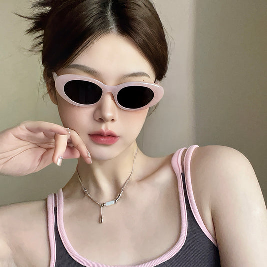 Marco ovalado, retro europeo y americano, pequeña estructura protección UV