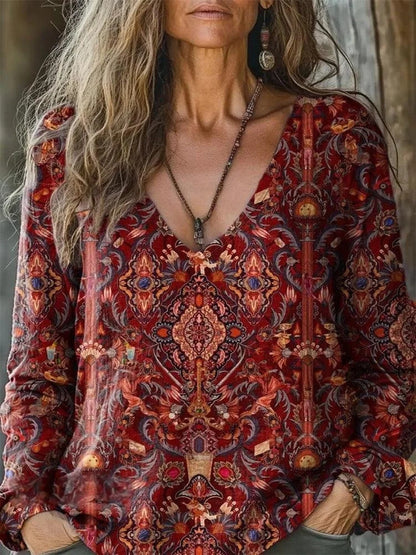 Polera de Mujer con Estampado Digital – Tipo Pullover