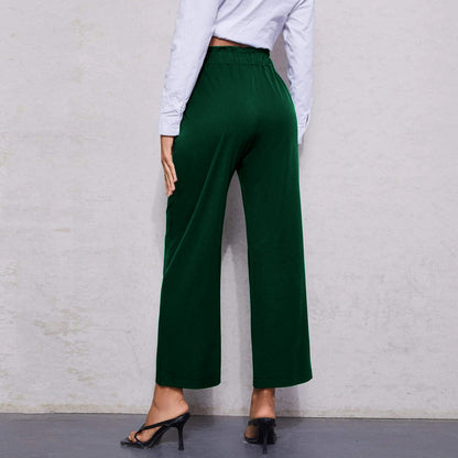 Pantalones con cintura delgada  para mujeres, pantalones casuales