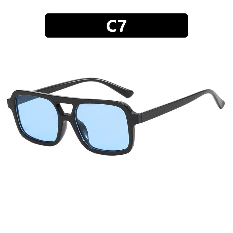 Gafas de sol de doble haz europeas y americanas de doble marco que coinciden con todo