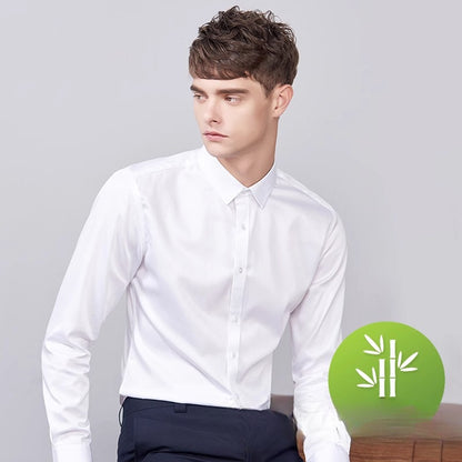 Camisa de negocios de estiramiento de otoño de manga larga para hombres