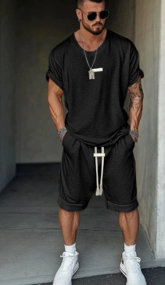 Camiseta de moda europea y americana para hombre traje de impresión de letras