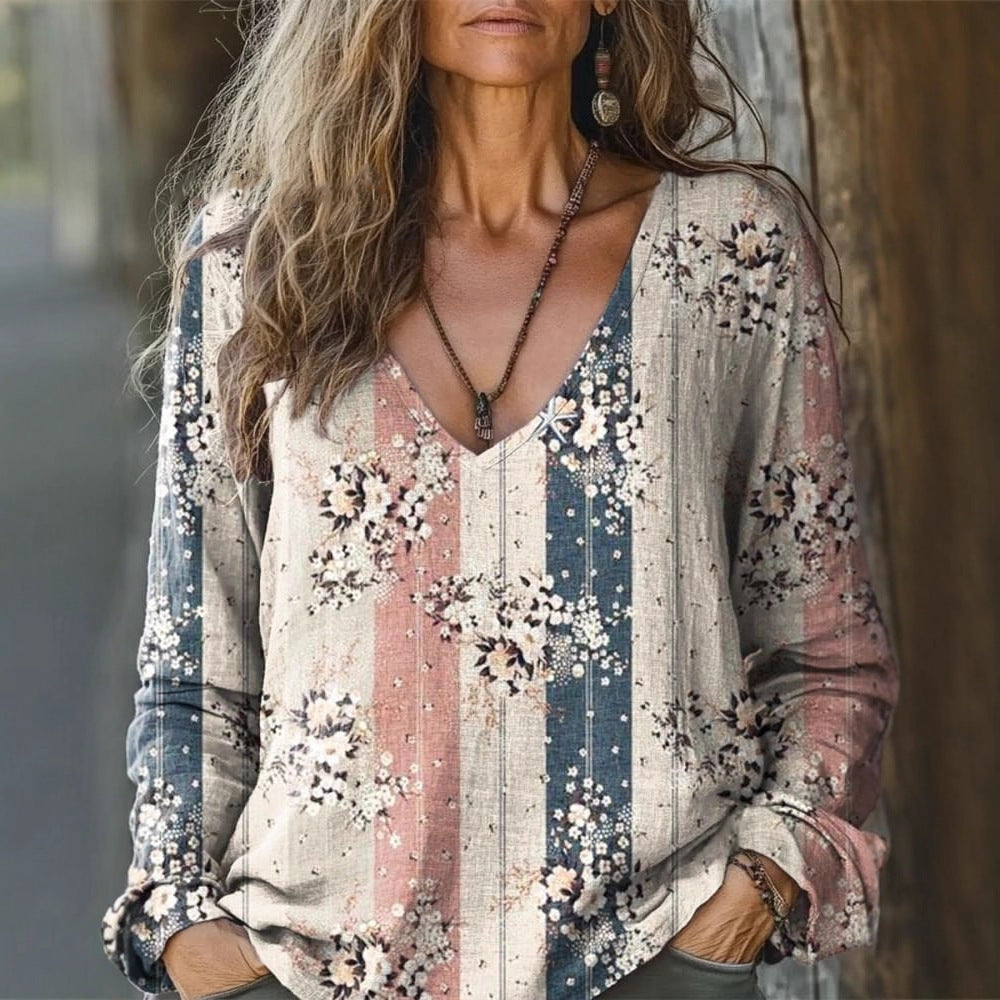 Polera de Mujer con Estampado Digital – Tipo Pullover