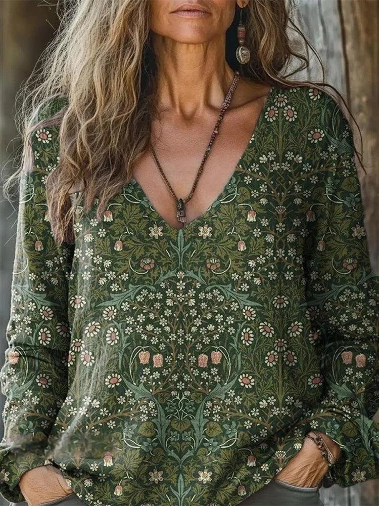 Polera de Mujer con Estampado Digital – Tipo Pullover