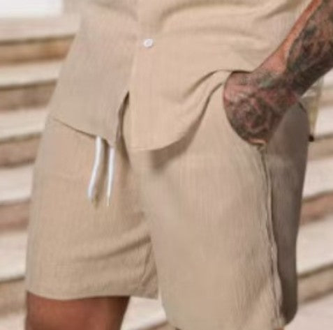 Traje casual de hombre impreso a rayas