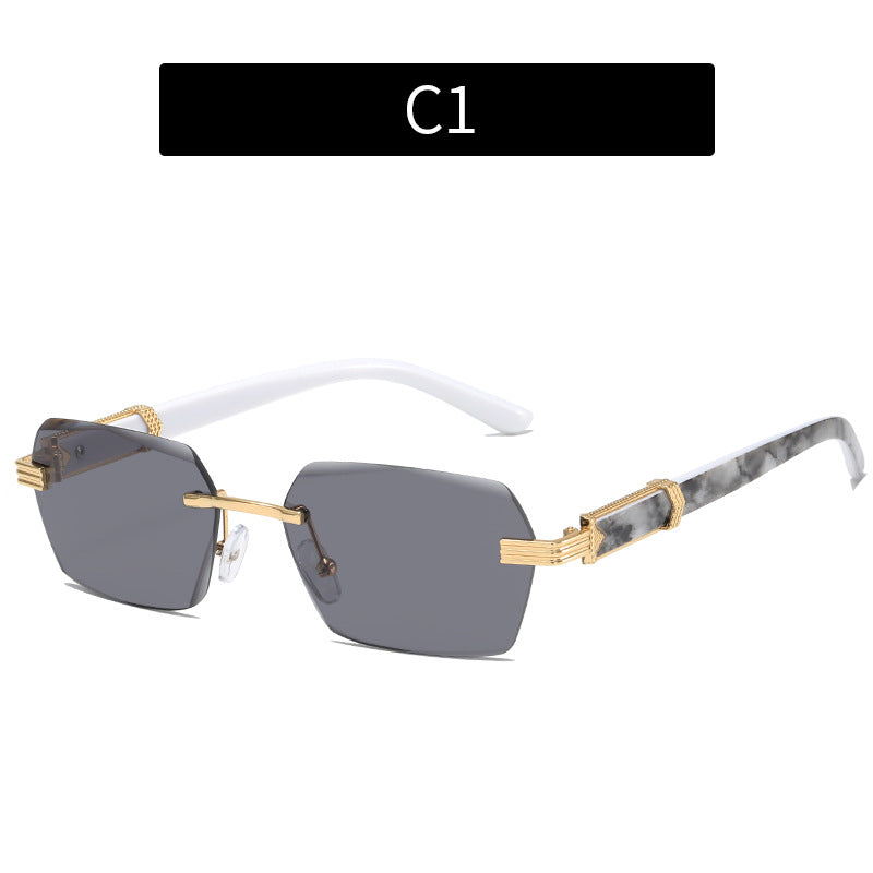 Recorte de lentes de sol sin montura de océano para mujer