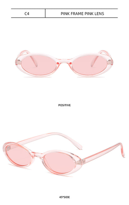 Marco ovalado de gota de agua retro INS estilo gafas personalizadas