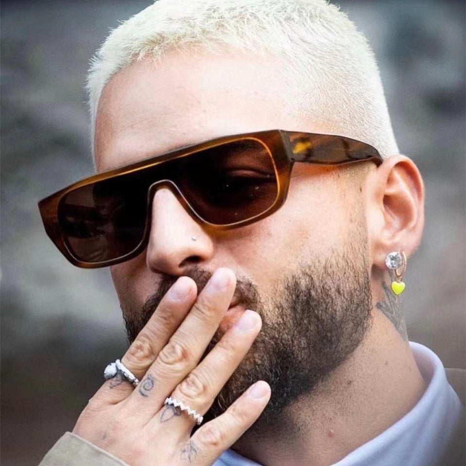 Nuevas gafas de sol cuadradas de un solo trozo