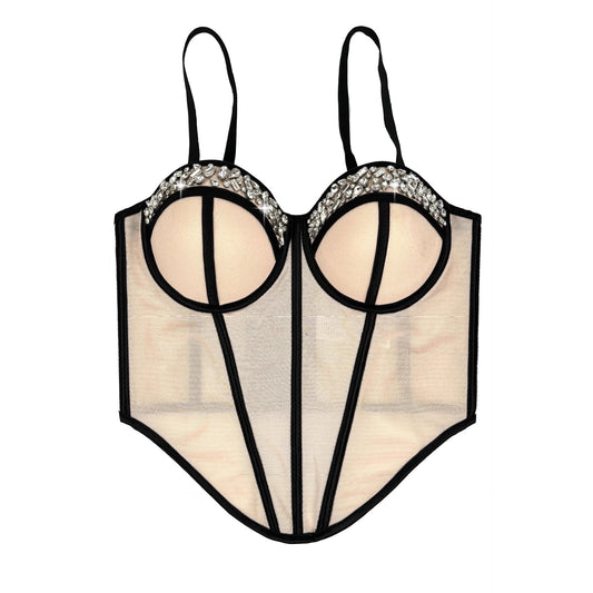 Nuevo suspendedor de espina de pescado de malla de renida y sexy sin espalda