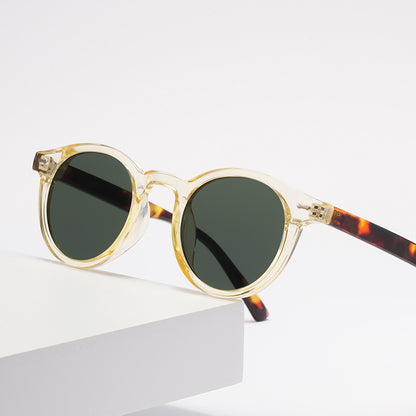 Nuevas gafas de sol de marco redondo, personalidad retro, gafas de sol modernas para mujeres