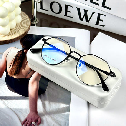 Gafas retro de moda marco óptico de marco de marco redondo de estilo coreano simple