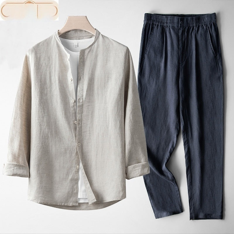 Traje de manga larga retro para hombre con traje de tanga larga