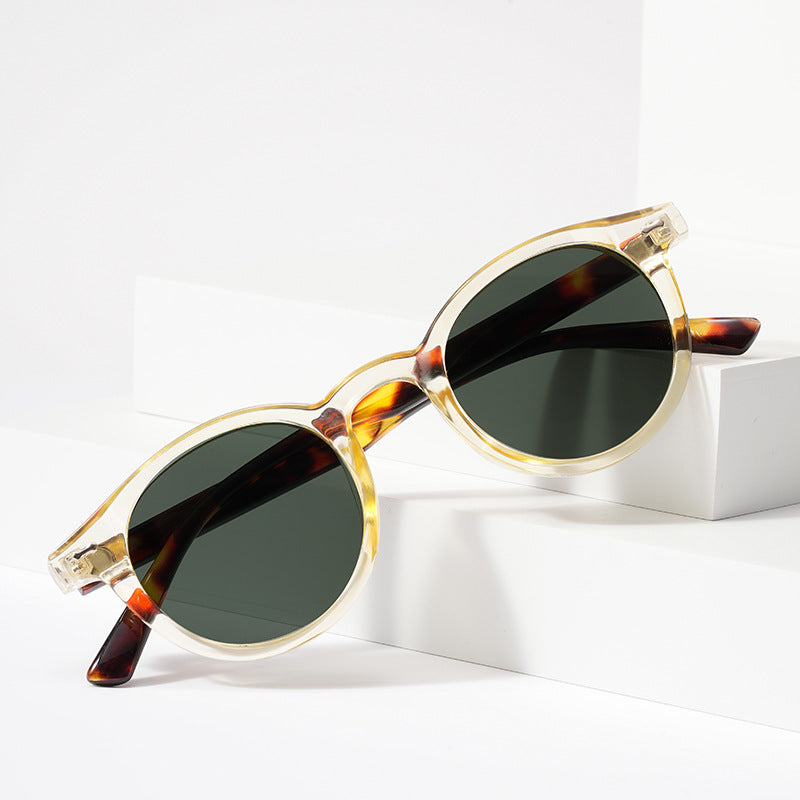 Nuevas gafas de sol de marco redondo, personalidad retro, gafas de sol modernas para mujeres