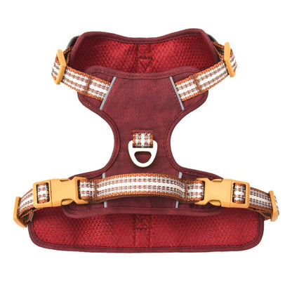 Harness de Cuero estilo Retro para Perro " Explosion -proof" reflectante