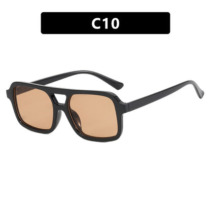 Gafas de sol de doble haz europeas y americanas de doble marco que coinciden con todo