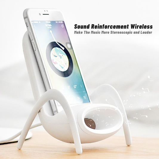 Cargador inalámbrico rápido Kawaii,para celular en escritorio, lindo soporte amplificado con soporte de seguridad múltiple.