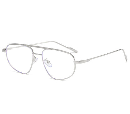 Moda de gafas de sol de doble haz de metal